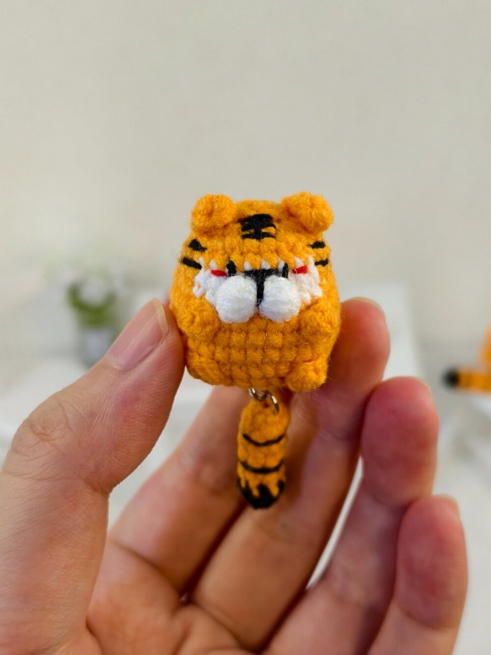 Handmade Amigurumi Crochet Tiny Tiger Plushie
